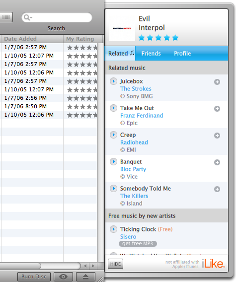 Screenshot iLike